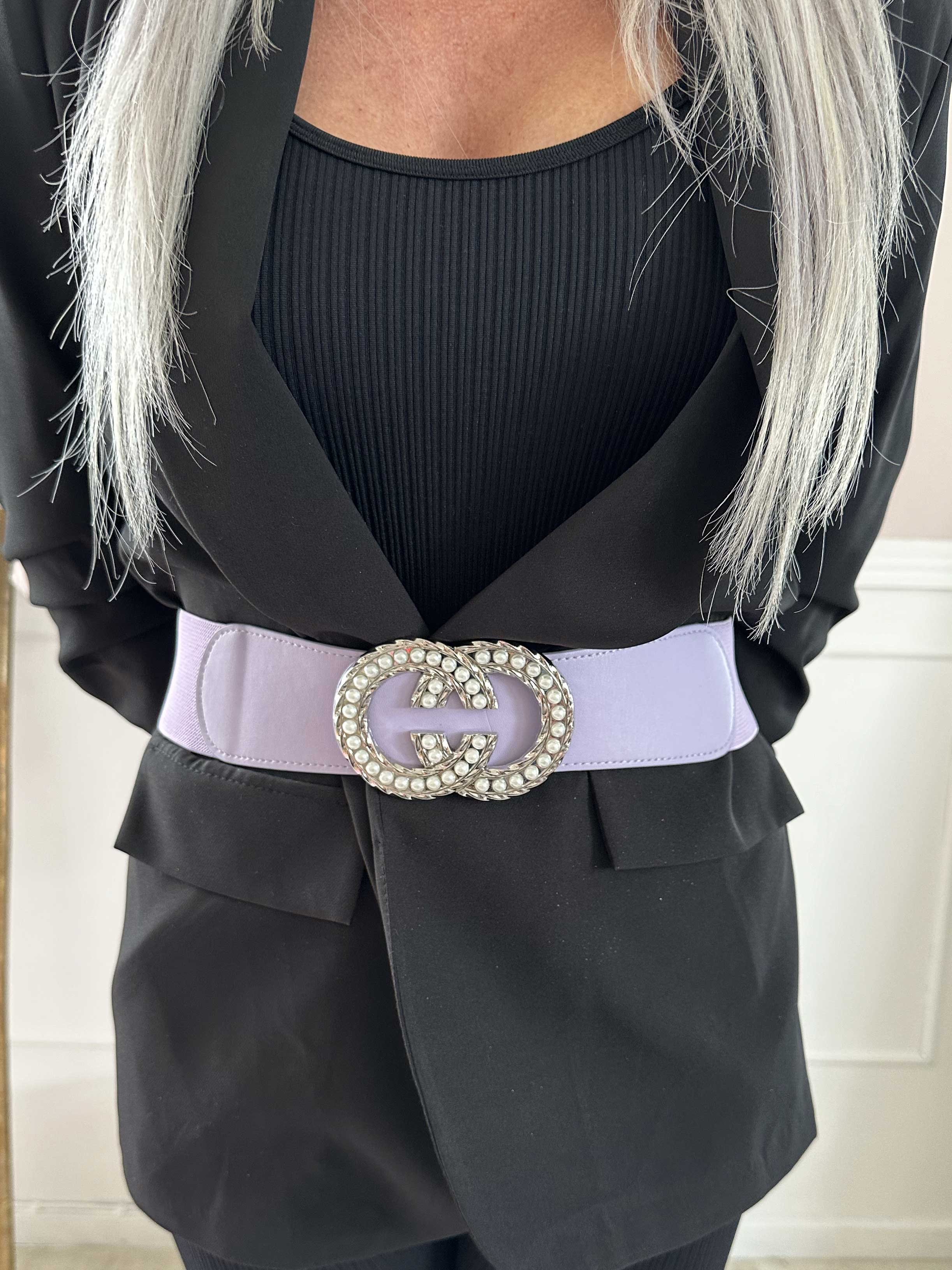 Dijana - Elastiskt midjebälte med spänne och pärlor